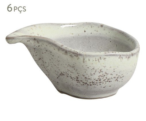 Jogo de Molheiras Oval Orgânico Pistache Verde Menta, Bege | WestwingNow