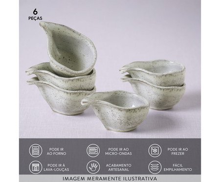 Jogo de Molheiras Oval Orgânico Pistache Verde Menta | Westwing