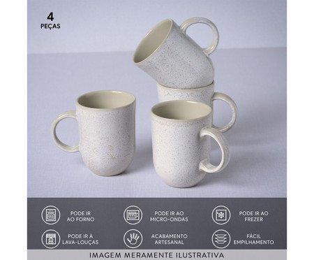 Jogo de Canecas Coup Stoneware Latte Cru | Westwing