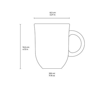 Jogo de Canecas Coup Stoneware Latte Cru | Westwing