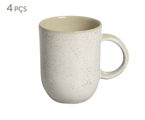 Jogo de Canecas Coup Stoneware Latte Cru, Bege | WestwingNow