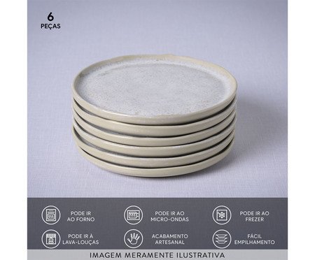 Jogo de Pratos para Pão Bio Latte Cru | Westwing
