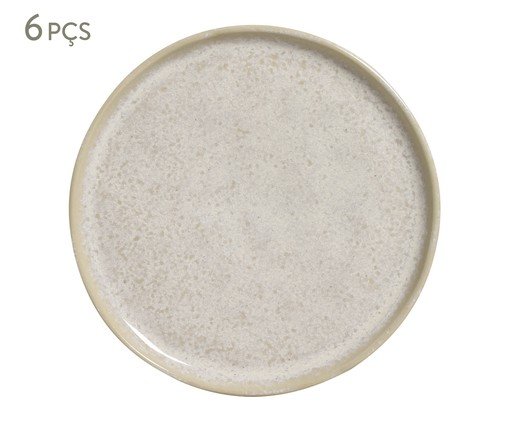 Jogo de Pratos para Pão Bio Latte Cru, Bege | WestwingNow