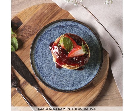 Jogo de Pratos para Pão Bio Titanium Azul Escuro | Westwing