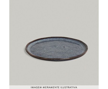 Jogo de Pratos para Pão Bio Titanium Azul Escuro | Westwing