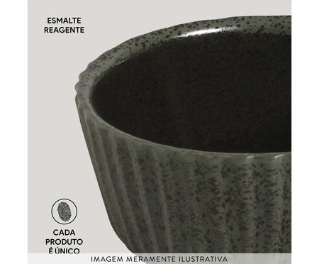 Jogo de Ramequins Médio Linhas Greenery Verde | Westwing