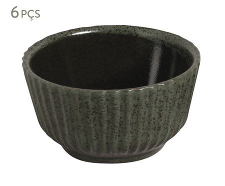 Jogo de Ramequins Médio Linhas Greenery Verde | Westwing