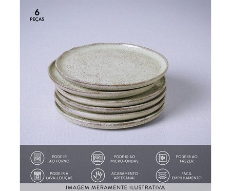 Jogo de Pratos para Pão Bio Pistache Verde Menta | Westwing