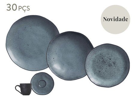 Aparelho de Jantar Orgânico Petroleum Azul | Westwing