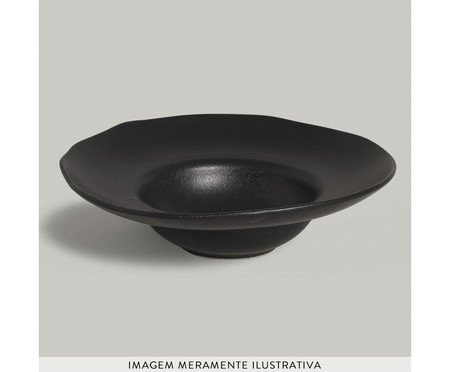 Jogo de Pratos para Massa Orgânico Preto Matte Preto | Westwing