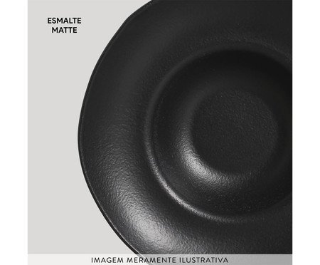 Jogo de Pratos para Massa Orgânico Preto Matte Preto | Westwing