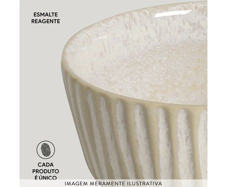 Jogo de Ramequins Médio Linhas Latte Cru | Westwing