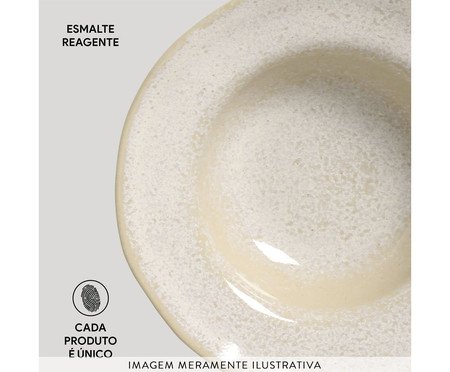 Jogo de Pratos para Sobremesa Orgânico Latte Cru lV | Westwing