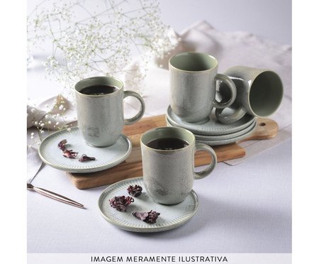 Jogo de Canecas com Pires Coup Green Granite | Westwing