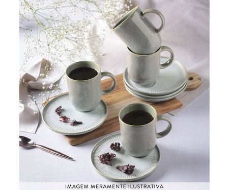 Jogo de Canecas com Pires Coup Green Granite | Westwing