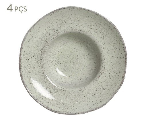 Jogo de Pratos para Massa Orgânico Pistache Verde Menta, Bege | WestwingNow