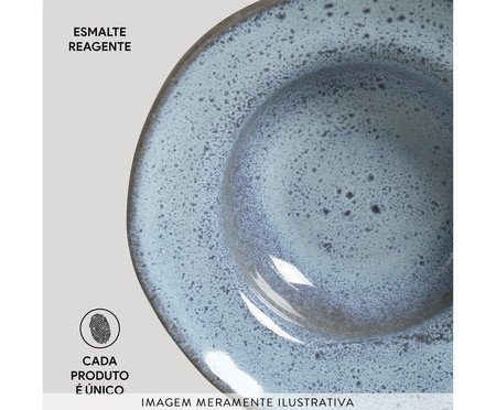 Jogo de Pratos para Sobremesa Orgânico Breeze Azul Claro lV | Westwing