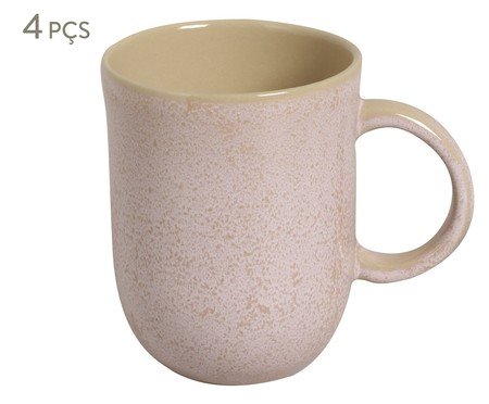 Jogo de Canecas Coup Stoneware Grande Litchi | Westwing