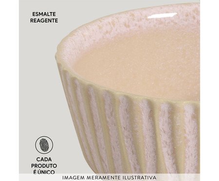 Jogo de Ramequins Médio Linhas Litchi Rosa | Westwing