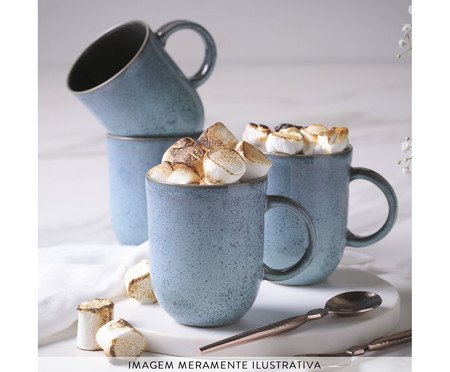 Jogo de Canecas Coup Stoneware Breeze Azul Claro | Westwing