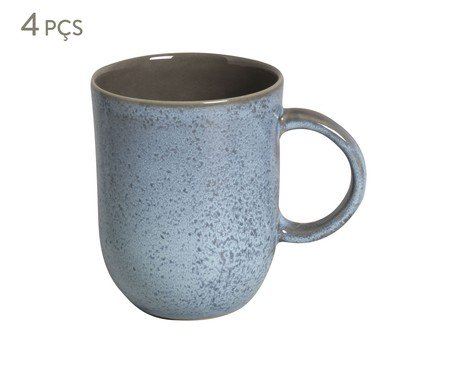 Jogo de Canecas Coup Stoneware Breeze Azul Claro | Westwing