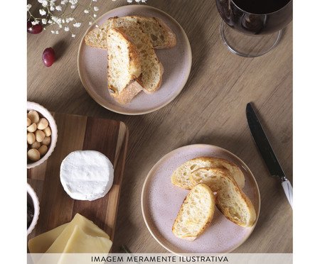 Jogo de Pratos para Pão Bio Litchi Rosa | Westwing