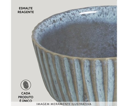 Jogo de Ramequins Médio Linhas Breeze Azul Claro | Westwing
