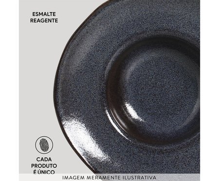 Jogo de Pratos para Massa Orgânico Titanium Azul Escuro | Westwing