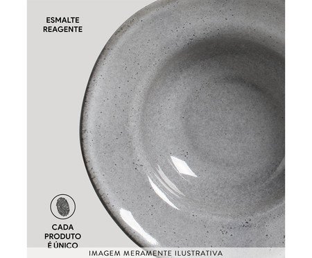 Jogo de Pratos para Sobremesa Orgânico Dust Cinza lV | Westwing