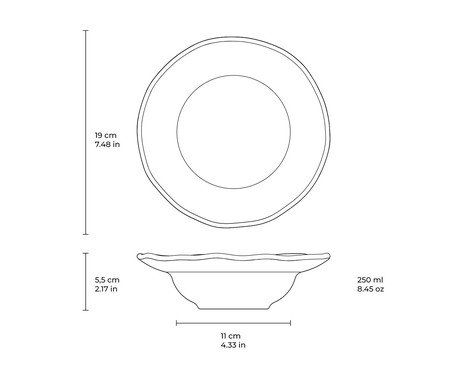 Jogo de Pratos para Sobremesa Orgânico Dust Cinza lV | Westwing