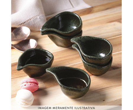 Jogo de Molheiras Oval Orgânico Greenery Verde | Westwing