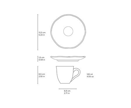 Jogo de Xícaras para Café Bio Dust Cinza | Westwing