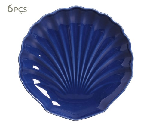 Jogo de Pratos para Sobremesa em Cerâmica Ocean - Azul, Azul | WestwingNow