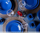 Jogo de Pratos Fundos em Cerâmica Atenas - Azul, Azul | WestwingNow