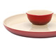 Jogo de Prato para Aperitivo com Bowl Stoneware Vermelho, vermelho | WestwingNow