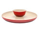 Jogo de Prato para Aperitivo com Bowl Stoneware Vermelho, vermelho | WestwingNow