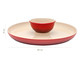 Jogo de Prato para Aperitivo com Bowl Stoneware Vermelho, vermelho | WestwingNow