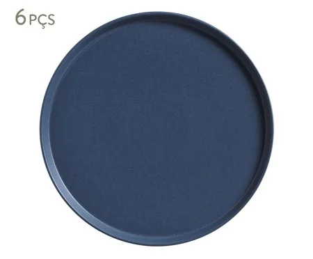 Jogo de Pratos para Sobremesa Neo Boreal Azul | Westwing