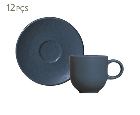 Jogo de Xícaras para Café com Pires Stoneware Boreal | WestwingNow