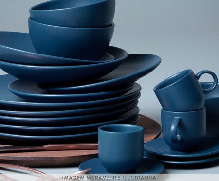 Jogo de Xícaras para Café Coup Stoneware Boreal Azul | Westwing