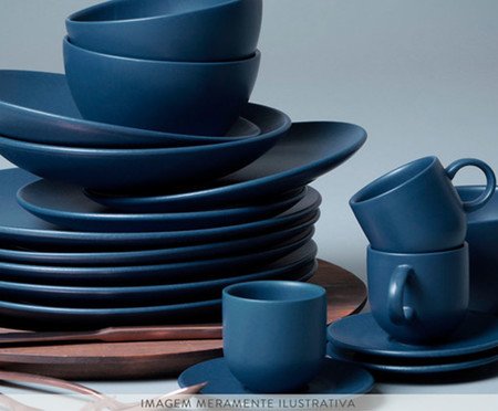Jogo de Bowls Coup Stoneware Boreal Azul | Westwing