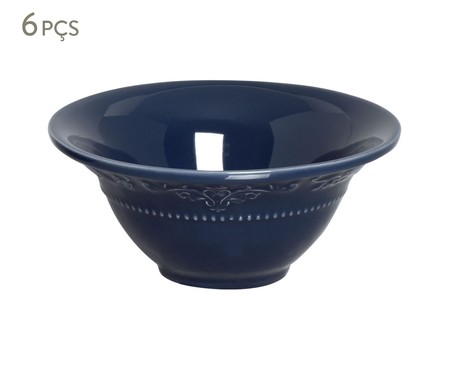 Jogo de Bowls em Cerâmica Acanthus Deep - Azul
