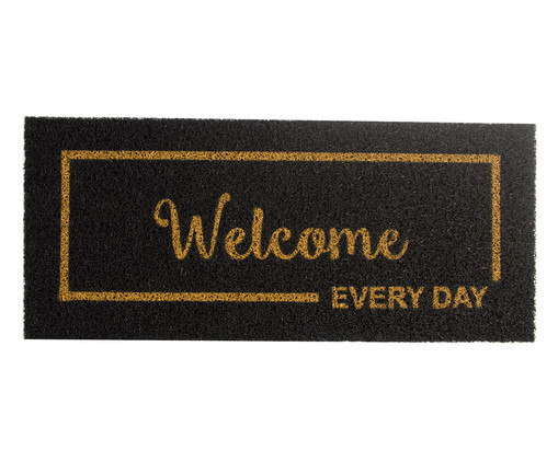 Capacho Welcome Every Day Preto, Preto | WestwingNow