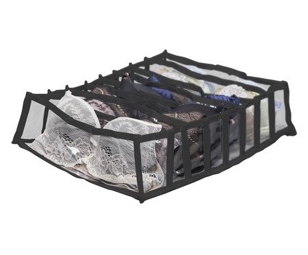 Colmeia Transparente para Sutiãs Premium Preto | Westwing