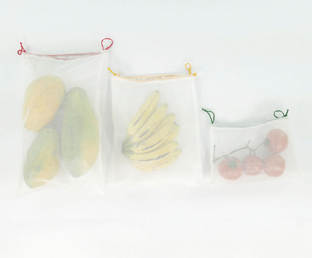 Jogo de Sacos para Frutas Smart Branco | WestwingNow