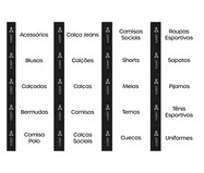 Etiquetas Adesivas para Organização de Closet Masculino Transparente | WestwingNow