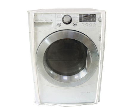 Capa Pequena para Máquina de Lavar Abertura Frontal Branco