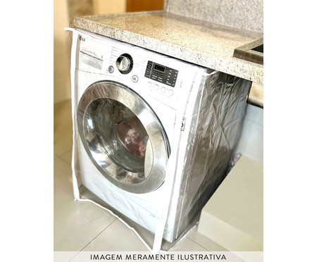 Capa Pequena para Máquina de Lavar Abertura Frontal Branco | WestwingNow