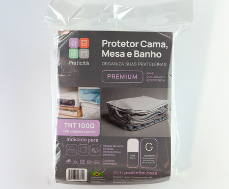 Protetor Grande para Roupas de Cama, Mesa e Banho Premium Branco | WestwingNow