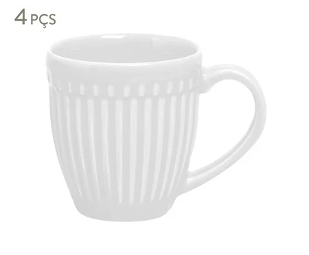 Jogo de Canecas Roma Branco | Westwing